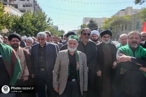 تشییع پیکر حاج سید رضا موید خراسانی در حرم مطهر رضوی