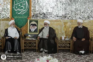 دیدار مهمانان همایش یکصدمین سالگرد بازتأسیس حوزه علمیه قم با تولیت آستان قدس رضوی
