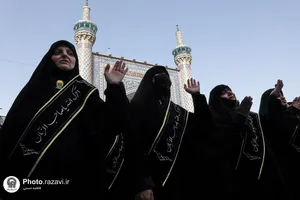 عزاداری تاسوعای حسینی در حرم مطهر رضوی-1
