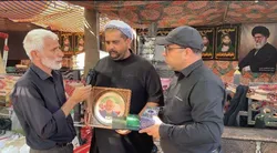 تجلیل خادم‌یاران کرمان از موکب‌داران عراقی در مسیر اربعین