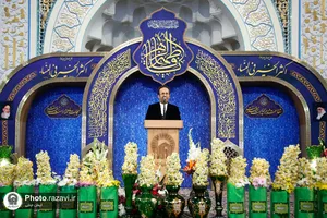 اهدای 8 هزار شاخه گل نرگس به حرم مطهر رضوی