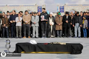 تشییع پیکر حجت الاسلام غلامرضا اسدی در حرم مطهر رضوی