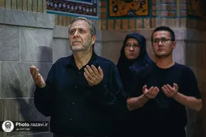حرم مطهر رضوی در شب تاسوعای حسینی