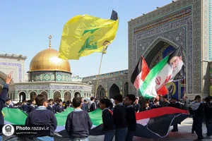 اجتماع دانش آموزان مشهدی در حمایت از کودکان غزه