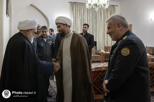 دیدار فرمانده منطقه پدافند هوایی شمال شرق کشور با تولیت آستان قدس رضوی