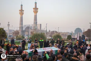 مراسم تشییع پیکر شهدای خان&zwnj;طومان