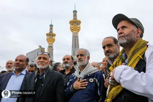 تشرف کاروان پیاده استان البرز به حرم مطهر رضوی