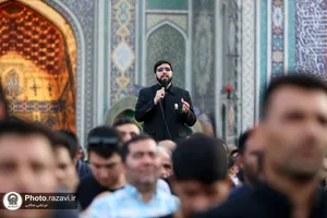 آیین چهارپایه خوانی در سالروز شهادت امیرالمومنین علیه السلام در حرم مطهر رضوی - 1