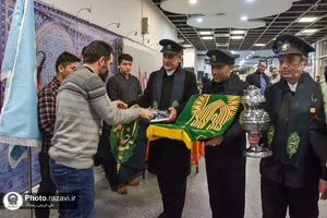 حضور خدام حرم مطهر رضوی در جمع شرکت کنندگان رویداد جان فدا