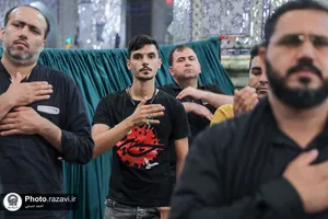 مراسم عزاداری شهادت امام سجاد علیه السلام در حرم مطهر رضوی