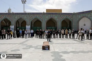 تشییع پیکر محمدباقر اوحدی در حرم مطهر رضوی