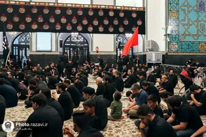عزاداری دهه اول محرم خیمه انصار الحسین در حرم مطهر رضوی