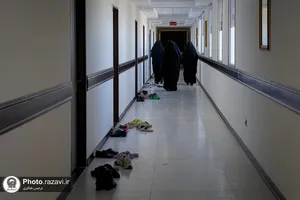 بازدید خواهران خدمه انتظامات حرم مطهر رضوی از خوابگاه &laquo;سرای نجمه خاتون سلام&zwnj;الله علیها&raquo;