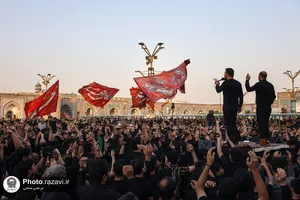 مراسم چهارپایه خوانی شهادت حضرت رسول و امام مجتبی علیهما&zwnj;السلام در حرم مطهر رضوی