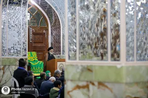 آیین تعویض پوش ضریح حسین بن موسی الکاظم علیه&zwnj;السلام