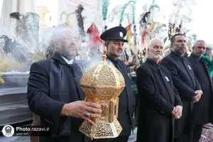 مراسم اذن عزای محرم در حرم مطهر رضوی