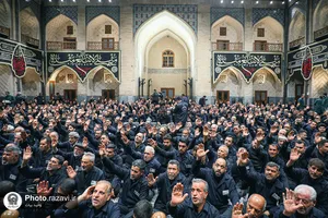 عزاداری اصناف و بازاريان مشهد در حرم مطهر رضوی