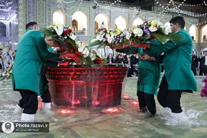 گل&zwnj;آرایی ویژه صحن و سرای رضوی به مناسب ایام دهه کرامت