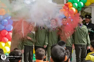 حضور دربانان حرم مطهر رضوی در مراسم آغاز سال تحصیلی مدارس بعثت