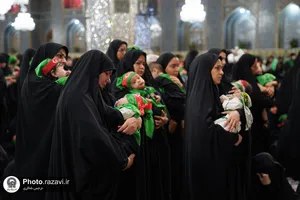 آیین معنوی &laquo;شیرخوارگان حسینی&raquo; در حرم مطهر رضوی