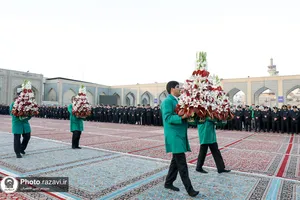 آیین تعویض پرچم گنبد و پوش ضریح مطهر حضرت رضا علیه&zwnj;السلام به مناسبت حلول ماه ربیع&zwnj;الاول