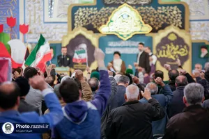 اجتماع مردمی &laquo;بیعت با نصرالله&raquo; در حرم مطهر رضوی