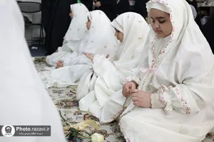 مراسم جشن تکلیف دختران عرب زبان در حرم مطهر رضوی