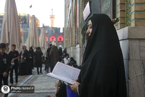 حرم مطهر رضوی در شب رحلت پیامبر اکرم و شهادت امام حسن مجتبی علیهم&zwnj;السلام