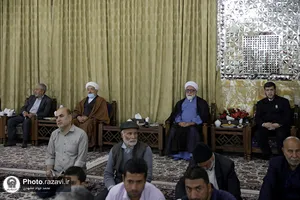 مراسم روز ولادت پیامبر اکرم(ص) و امام صادق(ع) در حرم مطهر رضوی