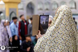 حال و هوای حرم مطهر رضوی در ایام میلاد حضرت معصومه سلام الله علیها