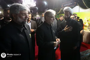 بازدید حسین سینایی صراف وزیر علوم از نمایشگاه ایران امام رضا علیه السلام