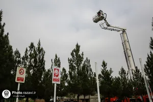 مانور آتش نشانی در شرکت صنایع غذایی رضوی