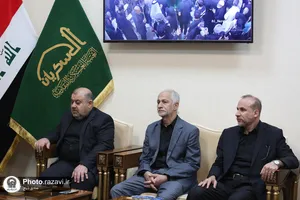 دیدار مسئولین موکب امام رضا علیه&zwnj;السلام در سامرا با تولیت حرم امامین عسکریین
