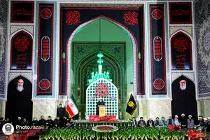 آیین خطبه خوانی شب شهادت امام رضا علیه السلام در حرم مطهر رضوی - 2