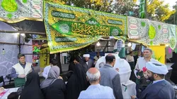 برپائی موکب امام رضایی در جشن بزرگ خیابانی بناب