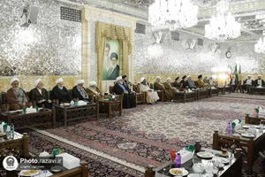 دیدار جمعی از علمای مشهد با شیخ ابراهیم زکزاکی و تولیت آستان قدس رضوی