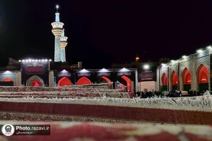 ارادت عزاداران حسینی در حرم رضوی