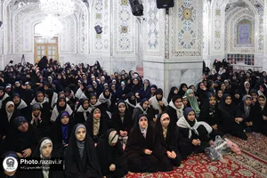 قرار عاشقی دانش آموزان در حرم مطهر رضوی
