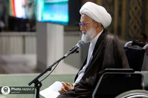 سخنرانی رهبر شیعیان بحرین در حرم مطهر رضوی