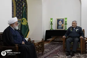 دیدار فرمانده منطقه پدافند هوایی شمال شرق کشور با تولیت آستان قدس رضوی