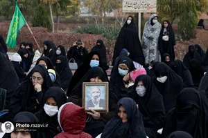 مراسم تشییع و تدفین پیکر شهید گمنام در زائرشهر رضوی -2