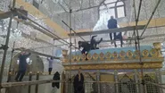 ‌آیین تنظیف آستان حضرت حسین‌بن‌موسی‌الکاظم (ع) برگزار شد