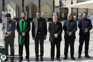 تشییع پیکر پاکبان مشهدی در حرم مطهر رضوی