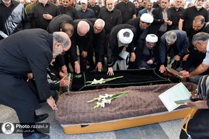 تشییع پیکر مرحوم مصطفی لشکری در حرم مطهر رضوی