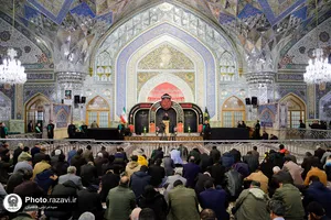 عزاداری ظهر شهادت حضرت فاطمه زهرا(سلام الله علیها) در حرم مطهر رضوی