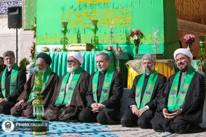 آیین تعویض پوش ضریح و پرچم گنبد منور رضوی-2