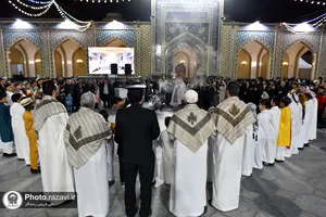 استقبال از ماه مبارک رمضان در حرم مطهر رضوی