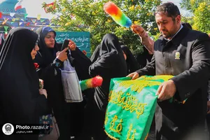 حضور خدام حرم مطهر رضوی در مزار شهدای هویزه