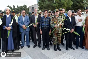 گرامیداشت شهدای مدفون در مجموعه فرهنگی شهدا مشهد