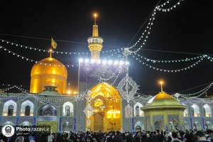 حال و هوای حرم مطهر رضوی در شب نیمه شعبان